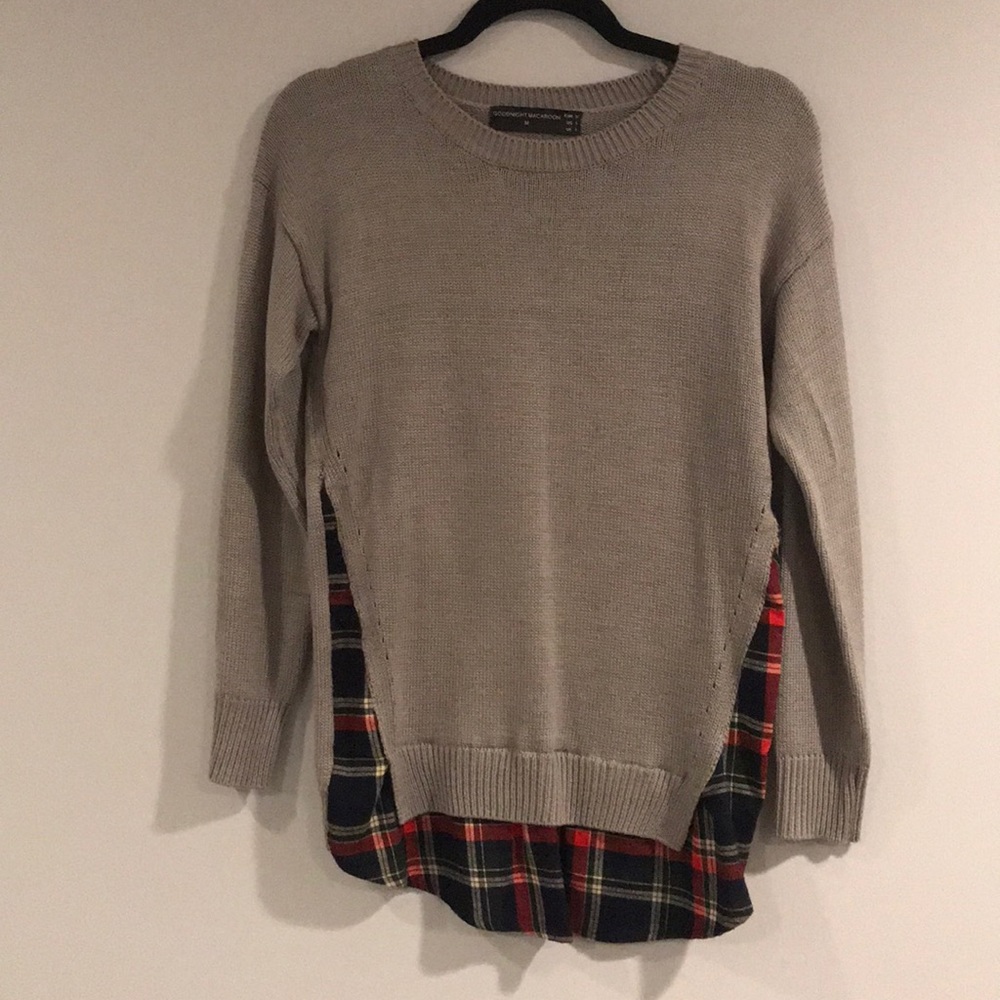 Goodnight Macaroon Plaid Sweater